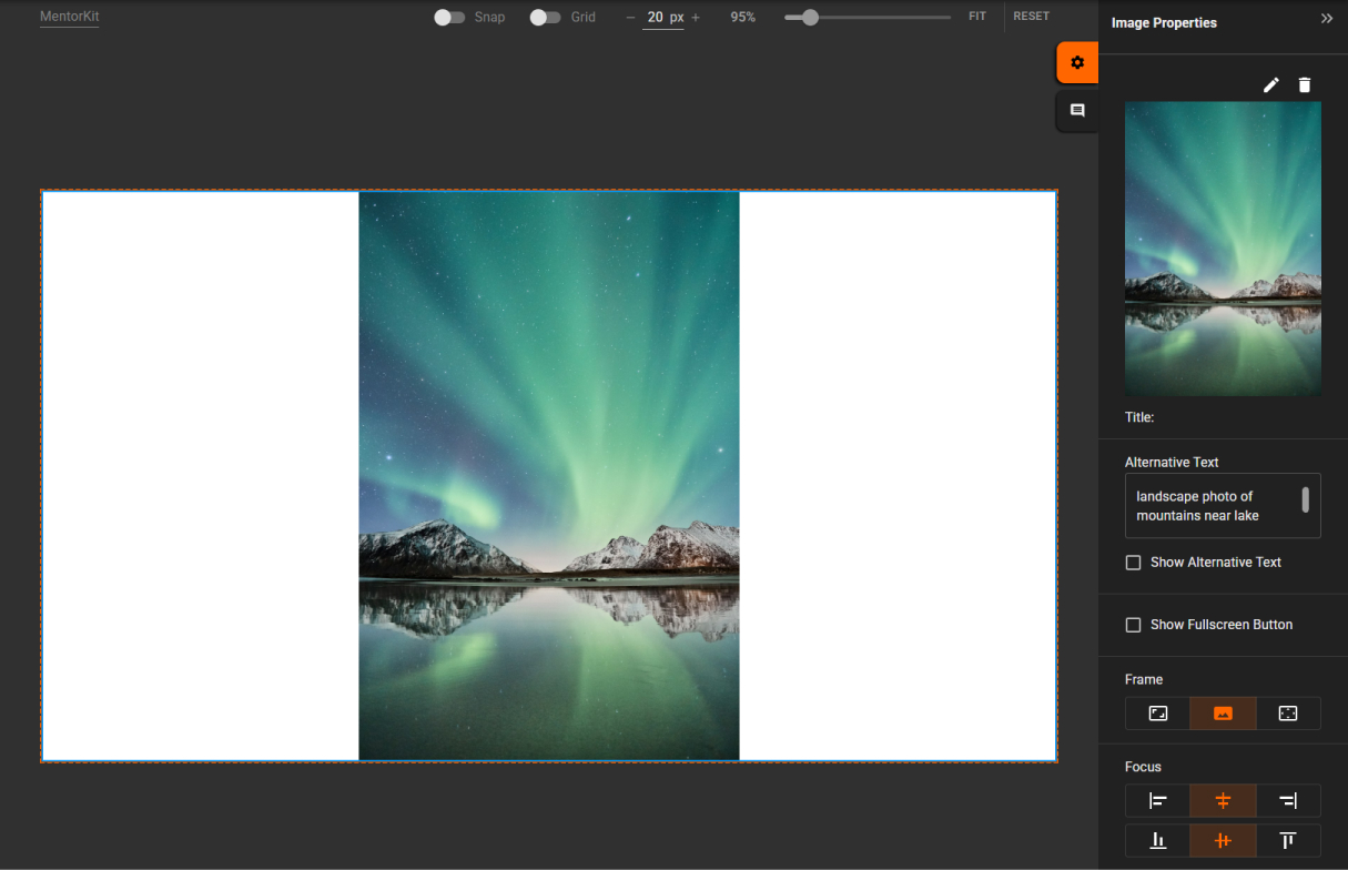 An image displayed with the Contain frame